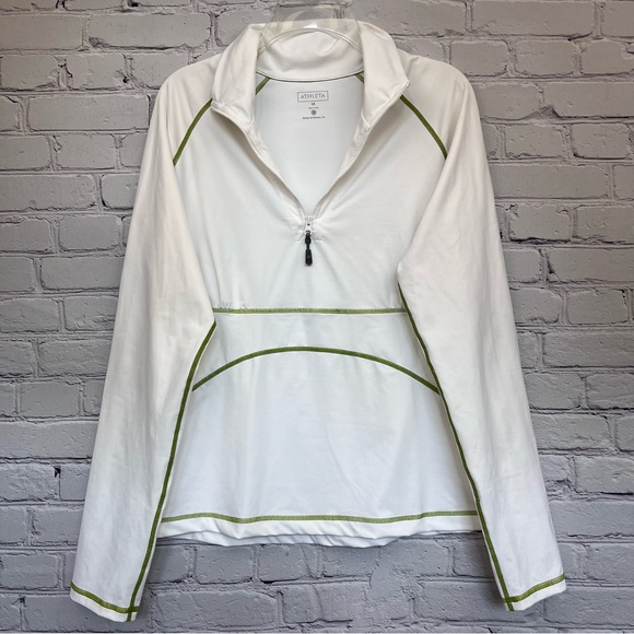 Athleta Other - Athleta Sun Shade 1/4 Zip Long Sleeve Pullover Rashguard White Size 1X